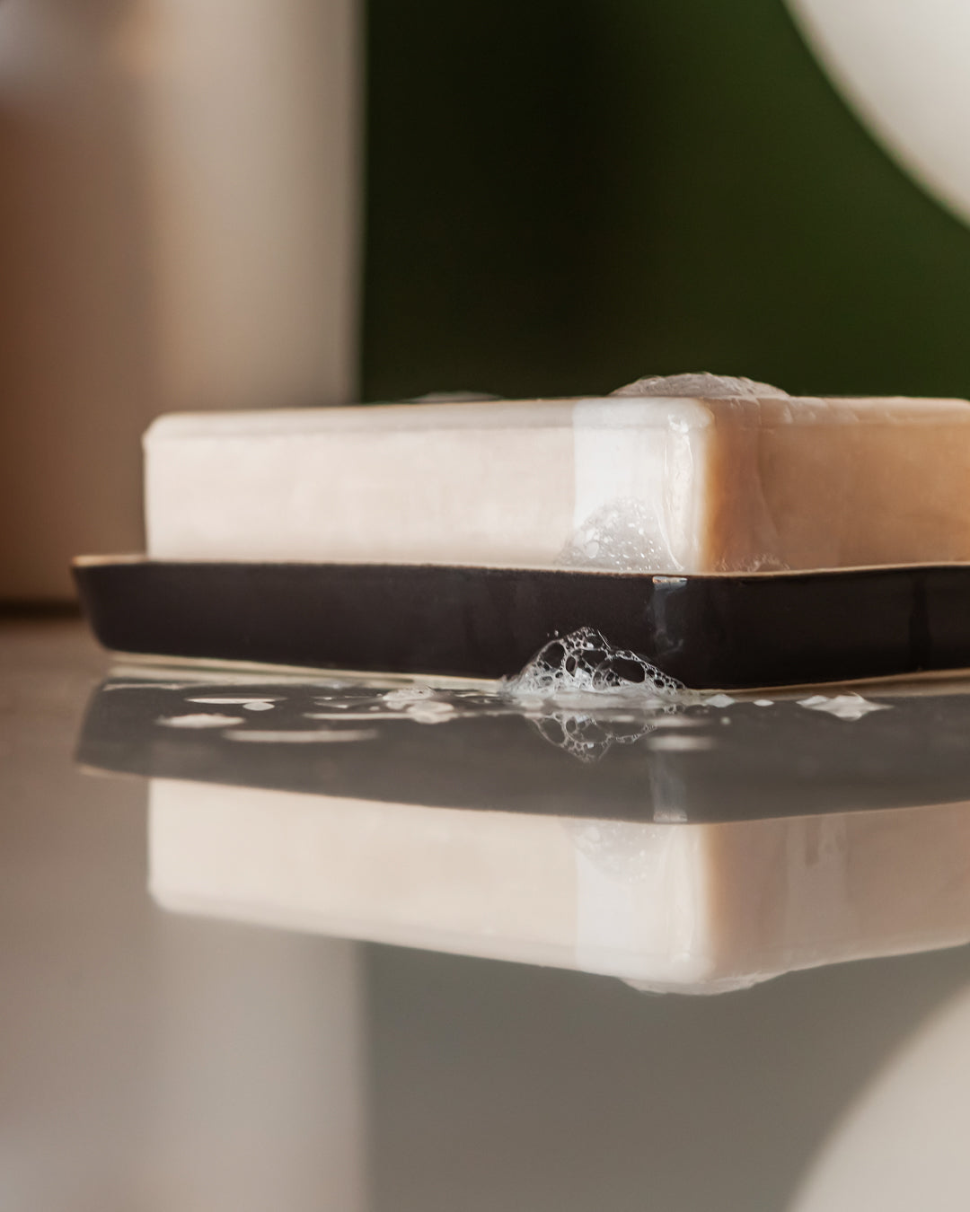 Green Sencha Soap 200g with Soap Dish