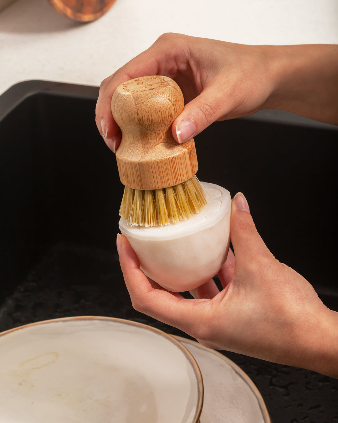 Sardine Dishwashing Soap & Bamboo Brush Set
